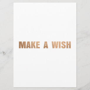 MAKE A WISH FLAT GREETING CARD