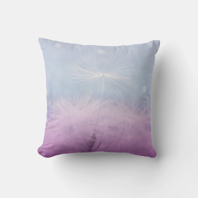 Make a wish modern pastel throw pillow (Front)