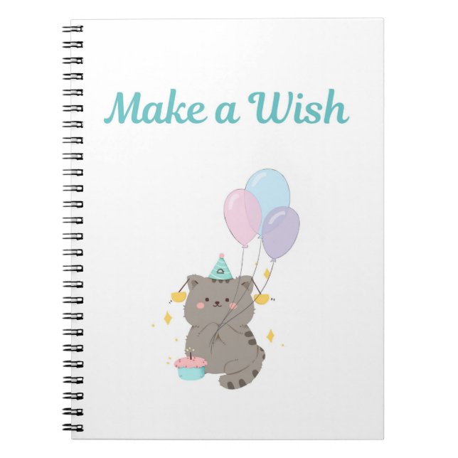 Make a Wish Notebook | Kids Birthday Gift (Front)
