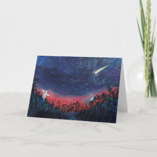 Make a Wish on a Shooting Star Illustration Card