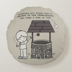 Make a Wish on You! Round Pillow