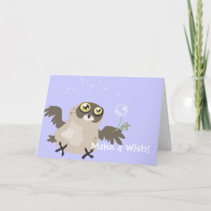 Make a Wish! Owl Greeting Card