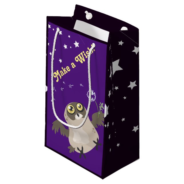 Make a Wish! Owl Small Gift Bag (Front Angled)