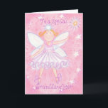Make a Wish 'Special Granddaughter' birthday card<br><div class="desc">A funny fairy in pink and blue, ready to make your wishes come true! Greetings card with a cute fairy and the words 'To a special Granddaughter' on the front. A pink., lilac, blue and white customizable design for you to personalise with your own text, images and ideas.An original coloured...</div>