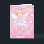 Make a Wish 'Special Granddaughter' birthday card<br><div class="desc">A funny fairy in pink and blue, ready to make your wishes come true! Greetings card with a cute fairy and the words 'To a special Granddaughter' on the front. A pink., lilac, blue and white customizable design for you to personalise with your own text, images and ideas.An original coloured...</div>