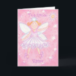 Make a Wish 'Special Sister' birthday card<br><div class="desc">A funny fairy in pink and blue, ready to make your wishes come true! Greetings card with a cute fairy and the words 'To a special Sister' on the front. A pink., lilac, blue and white customizable design for you to personalise with your own text, images and ideas.An original coloured...</div>