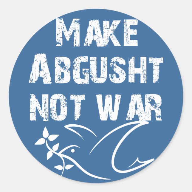 Make Abgusht Not War Classic Round Sticker (Front)