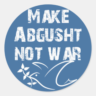 Make Abgusht Not War Classic Round Sticker