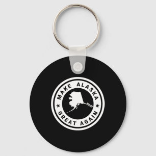 Make Alaska Great Again Funny Unique Trump S500028 Keychain