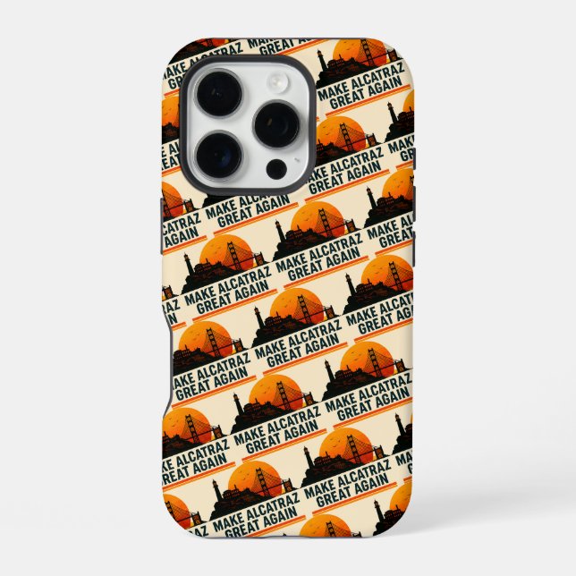 Make Alcatraz Great Again Funny iPhone Case (Back)