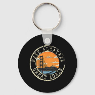 Make Alcatraz Great Again Funny Trump Alcatraz Ret Keychain