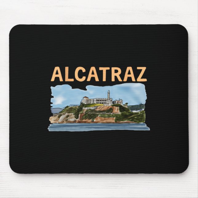 Make Alcatraz Great Again Funny Trump Alcatraz Ret Mouse Pad (Front)