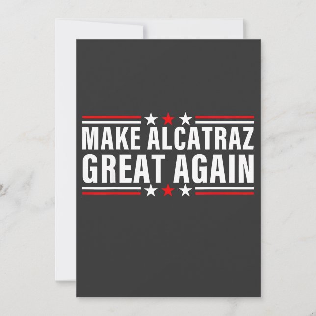 Make Alcatraz Great Again Thank You Card (Front)