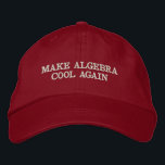 Make Algebra Cool Again Math Parody Hat<br><div class="desc">This funny parody hat says "make algebra cool again". Funny gift idea for someone likes math.</div>