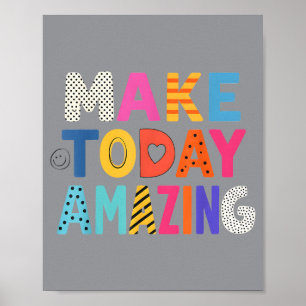 Make Amazing Growth Mindset Motivational Sayings Poster