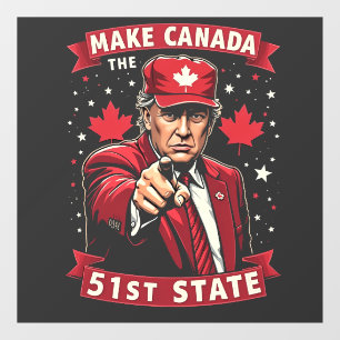 Make America 51st State Canadian American Window Cling