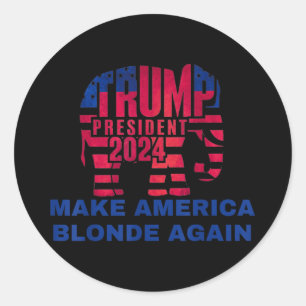 Make America Blonde Again _8 Classic Round Sticker