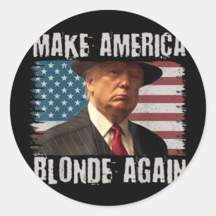 Make America Blonde Again Classic Round Sticker