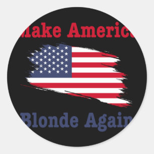 Make America Blonde Again Trump 2025 Classic Round Sticker