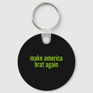 Make America Brat Again Kamala 2024 Trump Parody M Keychain