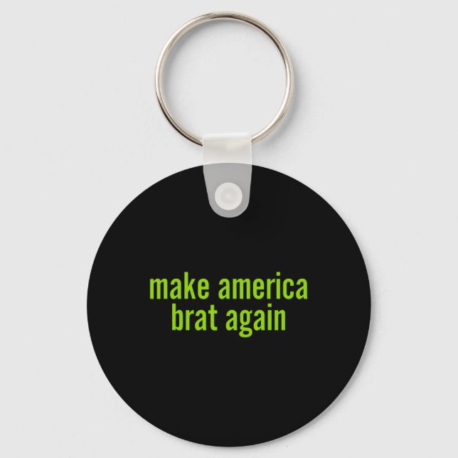 Make America Brat Again Kamala 2024 Trump Parody M Keychain (Front)