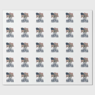 Make America Cowboy Again Patriotic Western Shirt_ Wrapping Paper