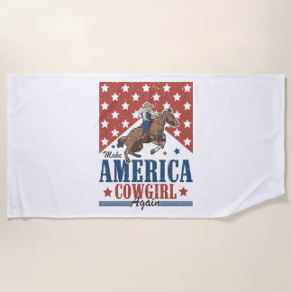 Make America Cowgirl Again Beach Towel