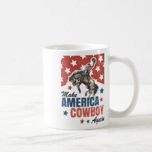 Make America Cowgirl Cowboy Again Western 4th Of J Coffee Mug