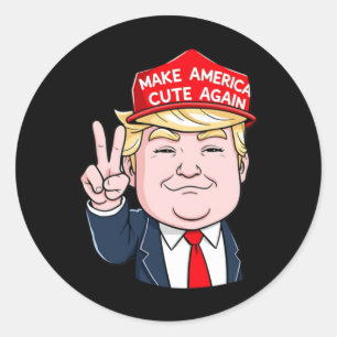 Make America Cute Again Classic Round Sticker