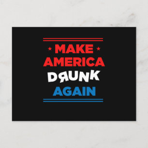 Make America Drunk Again Beer Lover Alcohol Gift Postcard