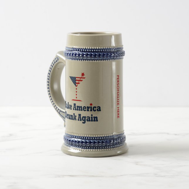 MAKE AMERICA DRUNK AGAIN BEER STEIN (Front Left)