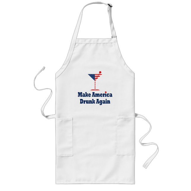 MAKE AMERICA DRUNK AGAIN LONG APRON (Front)