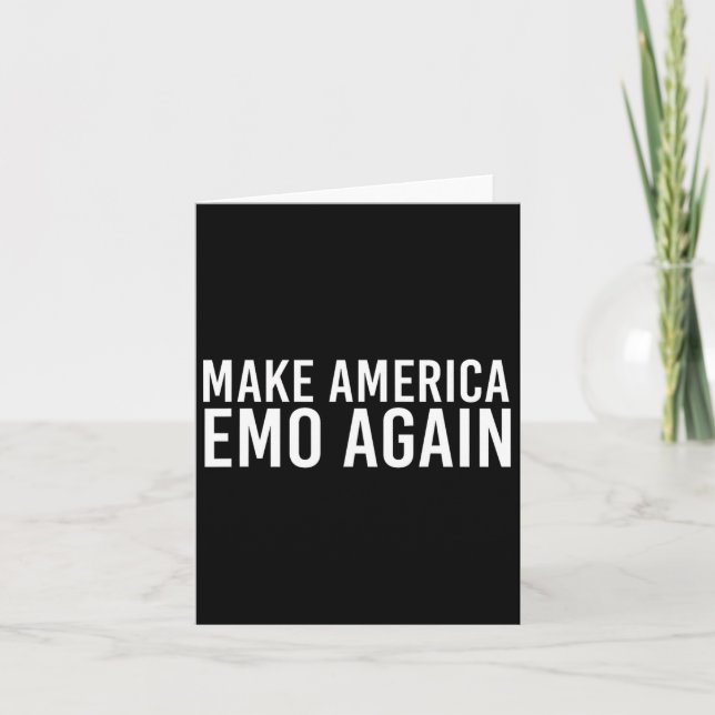 Make America Emo Again Funny Goth Us Gift Idea 2  Card (Front)