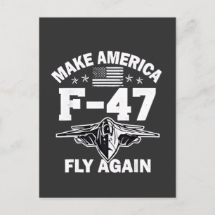 Make America F-47 Fly Again 4th of July Holiday Postcard