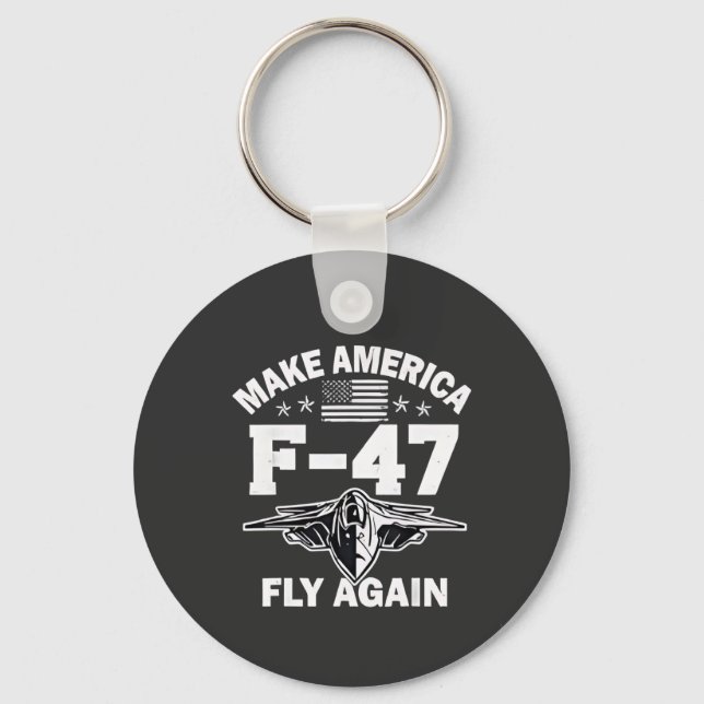 Make America F-47 Fly Again 4th of July  Keychain (Front)