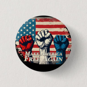Make America Free Again Artwork 1 Inch Round Button
