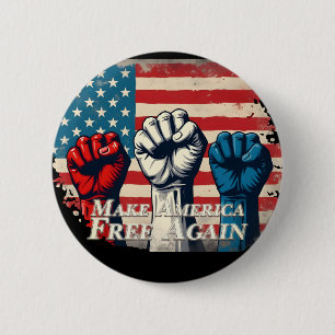 Make America Free Again Artwork 2 Inch Round Button