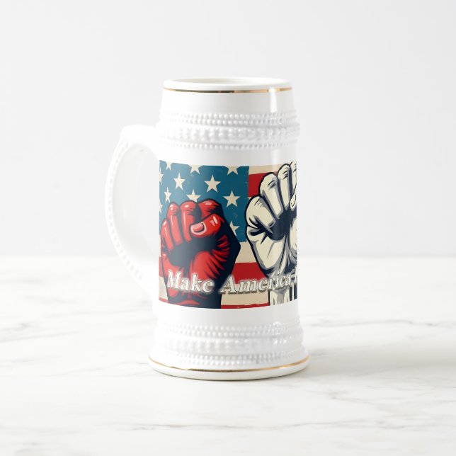Make America Free Again Artwork Beer Stein (Front Left)