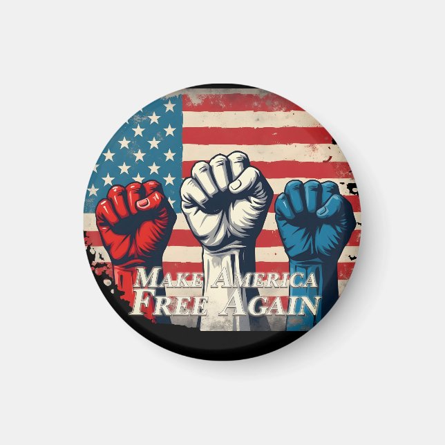 Make America Free Again Artwork Magnet (Front)