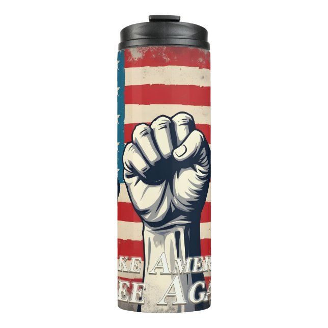Make America Free Again Artwork Thermal Tumbler (Front)