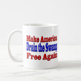 Make America Free Drain the Swamp red blue Coffee Mug