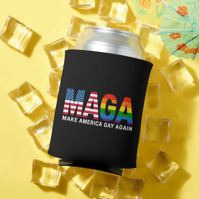 Make America Gay Again Gay Pride 2025 LGBTQ+  Can Cooler (In Situ Summer)