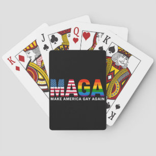 Make America Gay Again Gay Pride 2025 LGBTQ+  Playing Cards