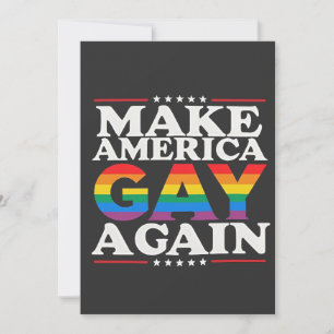 Make America Gay Again LGBT Pride Month Holiday Card