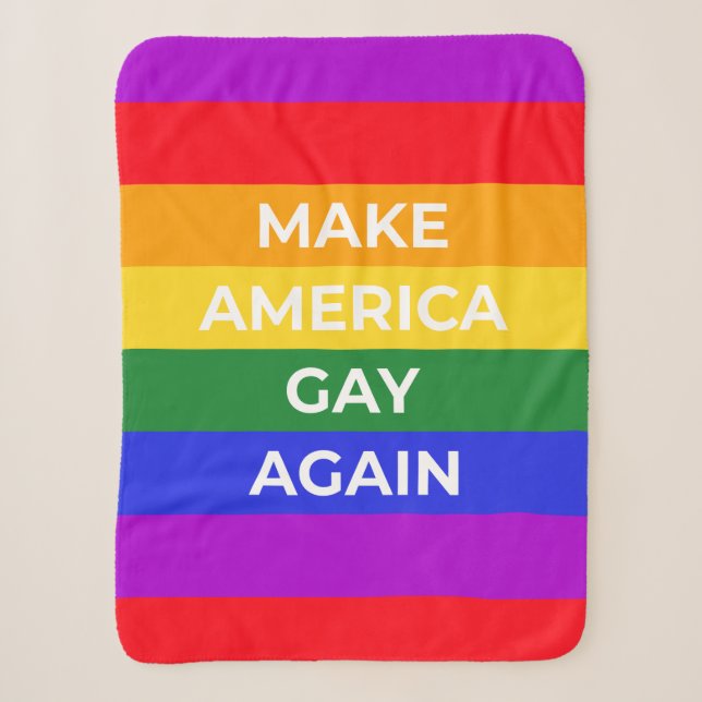 Make America Gay Again Sherpa Blanket (Front)