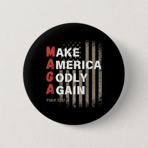 Make America Godly Again Psalm 33 2 Inch Round Button