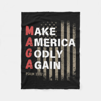 Make America Godly Again Psalm 33 Fleece Blanket
