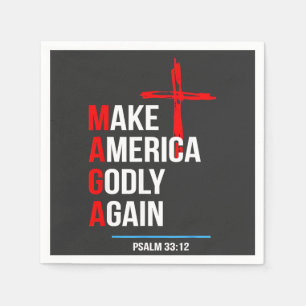 Make America Godly Again Trump Inaguration Maga Napkin