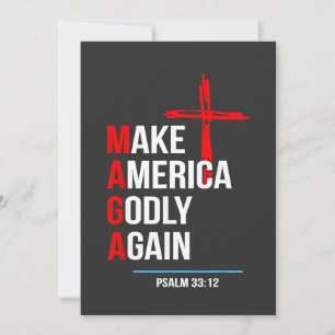 Make America Godly Again Trump Inaguration Maga Thank You Card