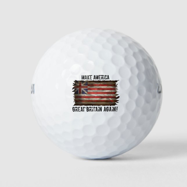 make america great britain again golf balls (Front)